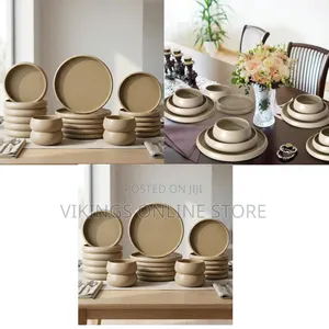 24Pc Mate Finished Beige Dinner Set