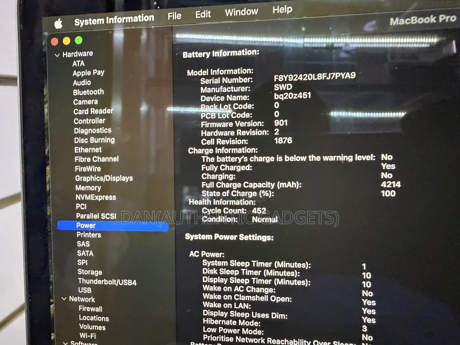 Laptop Apple MacBook Pro 2019 16GB Intel Core i7 SSD 512GB
