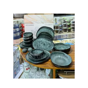 Aesthetic Irregular Ocean Teal 27pc Dinner Set