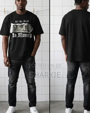 Black Vintage Dollar Bill Streetwear Tee