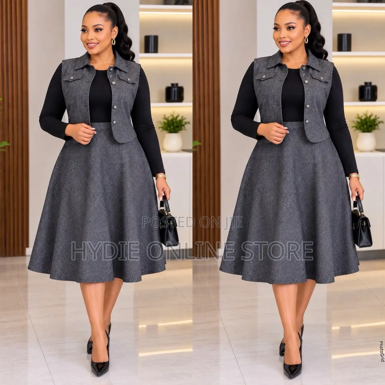 Decent Office Wear Round Dress Coat