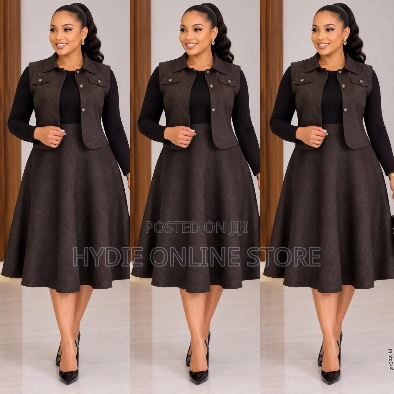Decent Office Wear Round Dress Coat