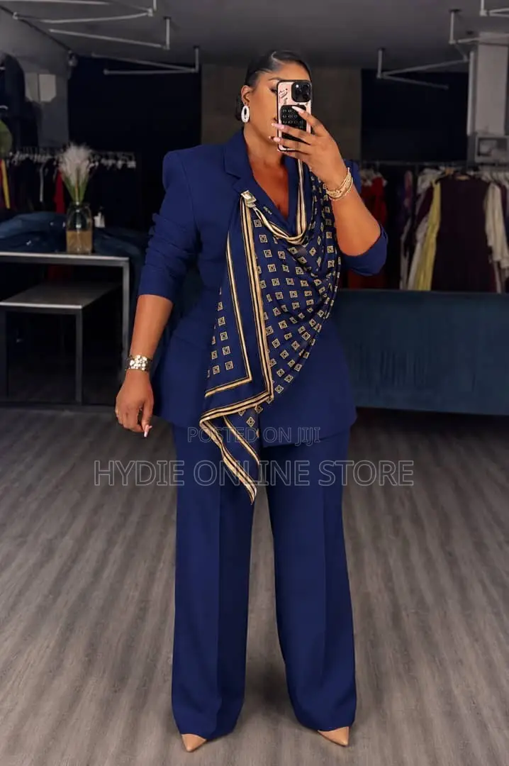 Scarf Blazer Two Piece