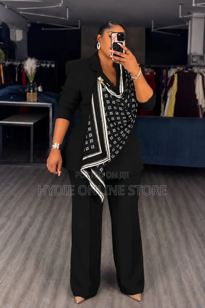 Scarf Blazer Two Piece