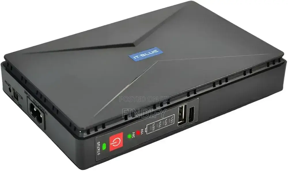 Mini UPS DC 2600mAh × 4 Cells, Dual Voltage, for Router, Modem, IP