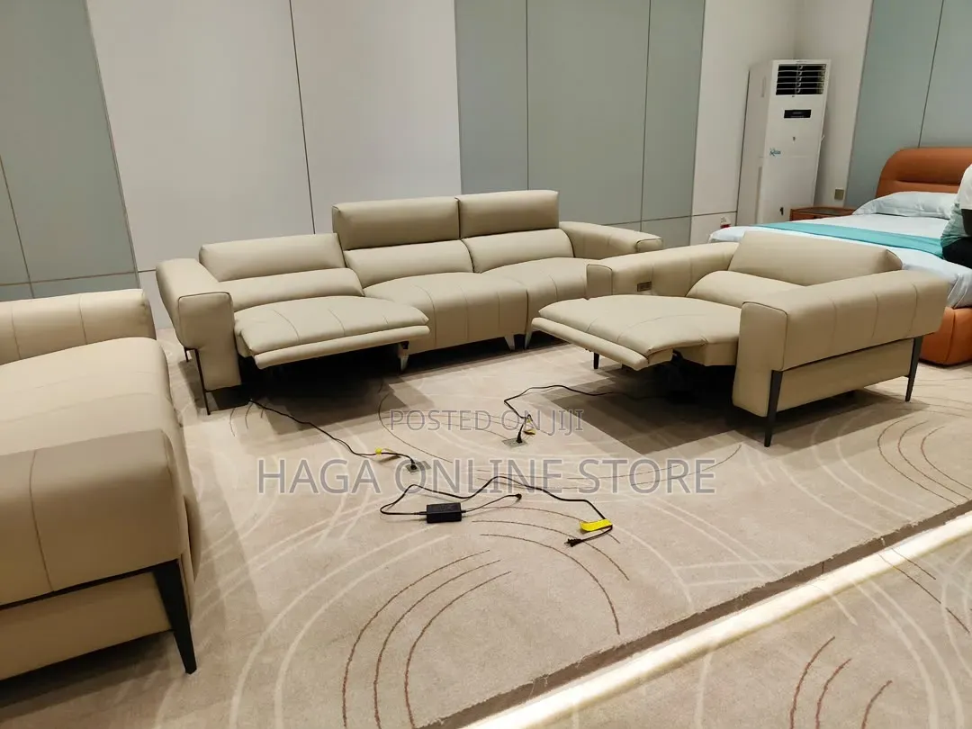 Electric Recliner Leather Sofa