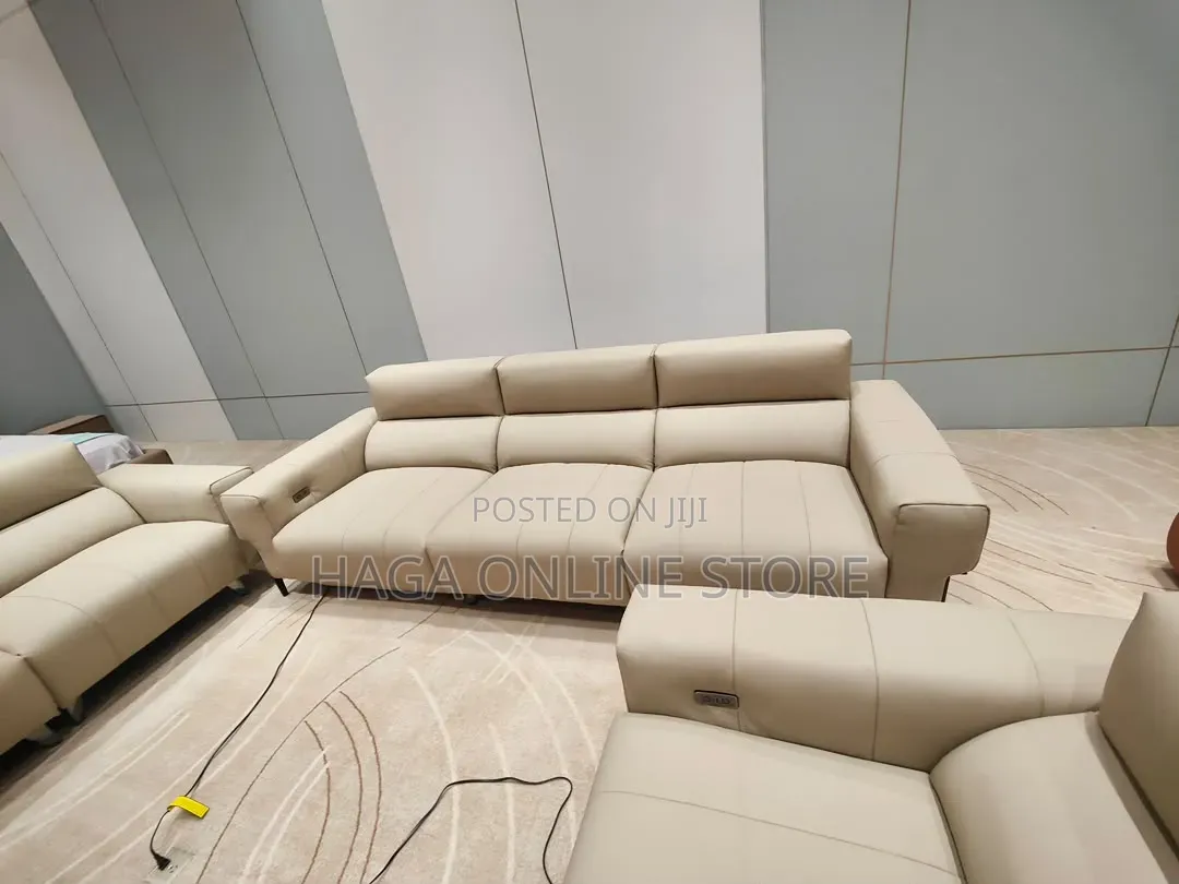 Electric Recliner Leather Sofa