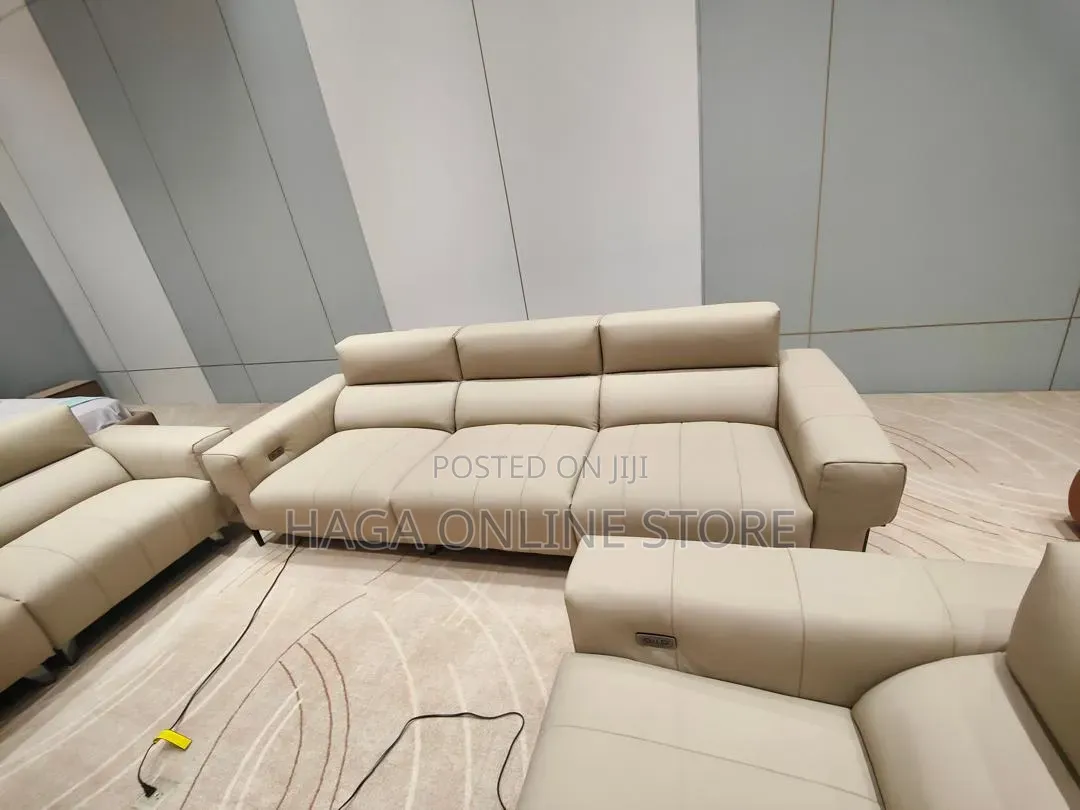 Electric Recliner Leather Sofa