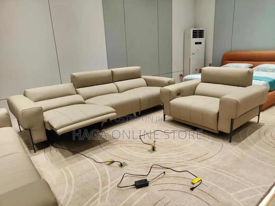 Electric Recliner Leather Sofa