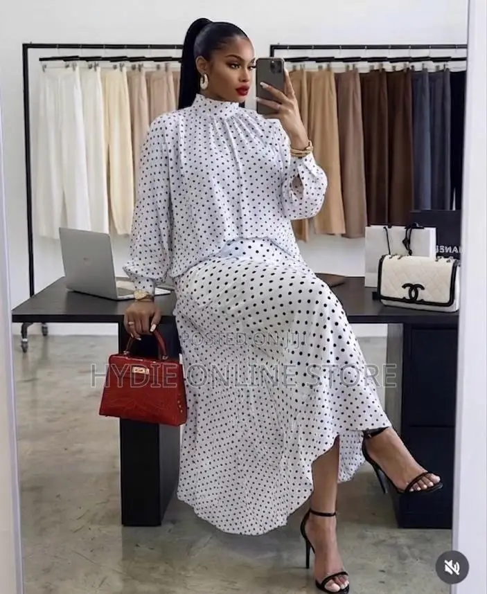 Dotted Skirt Two Piece