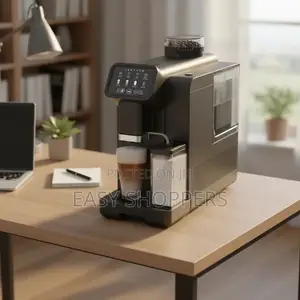 Modern, Matte Black Fully Automatic Espresso Coffee Machine