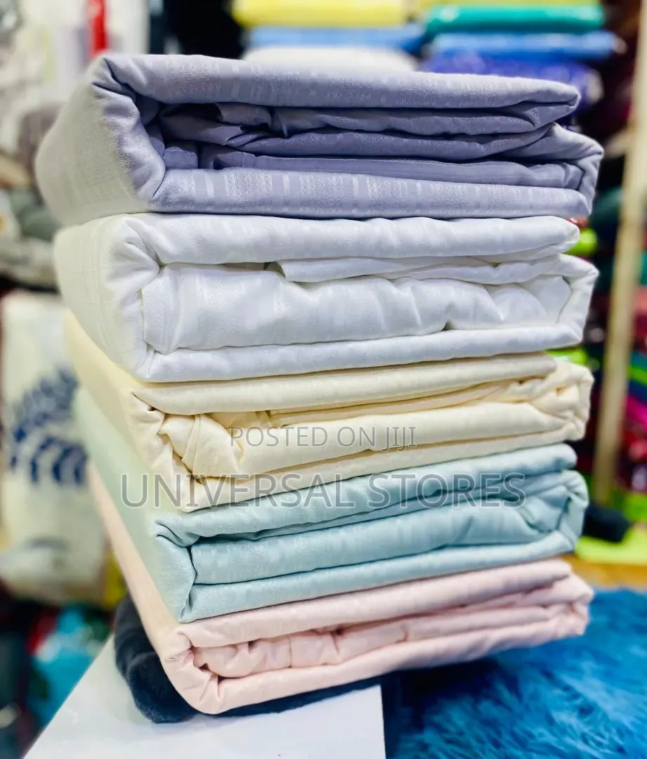 Cotton Bedsheet Sets With Invisible Satin Stripes