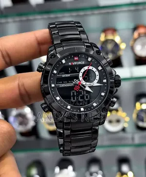 Black Stainless Naviforce Watch for Men