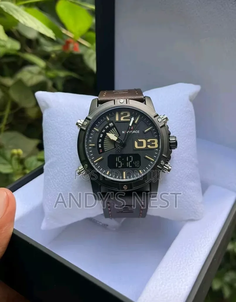 Faux Leather Naviforce Watch for Men .