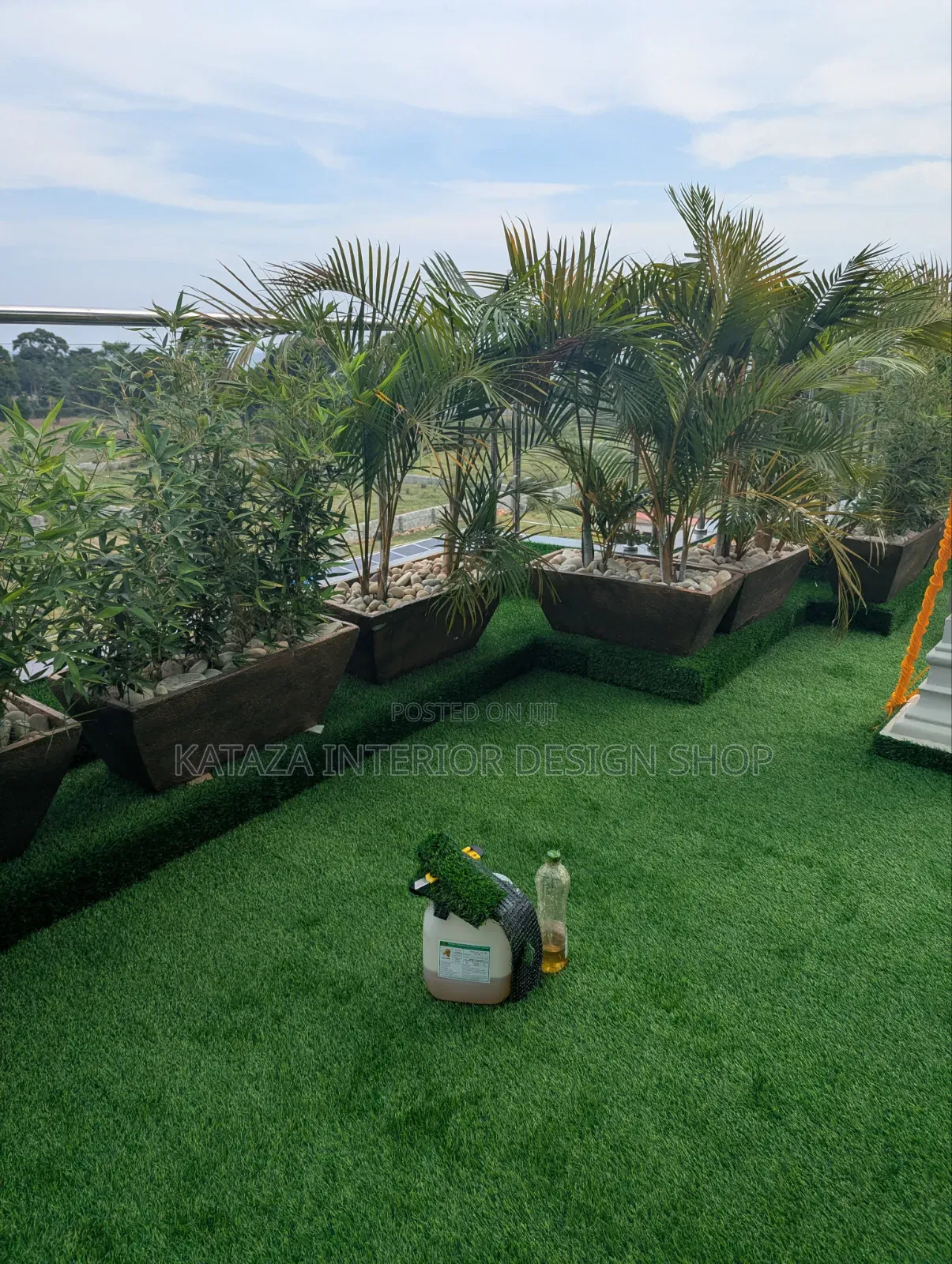 Upper Loftop Green Balcony Grass Carpet