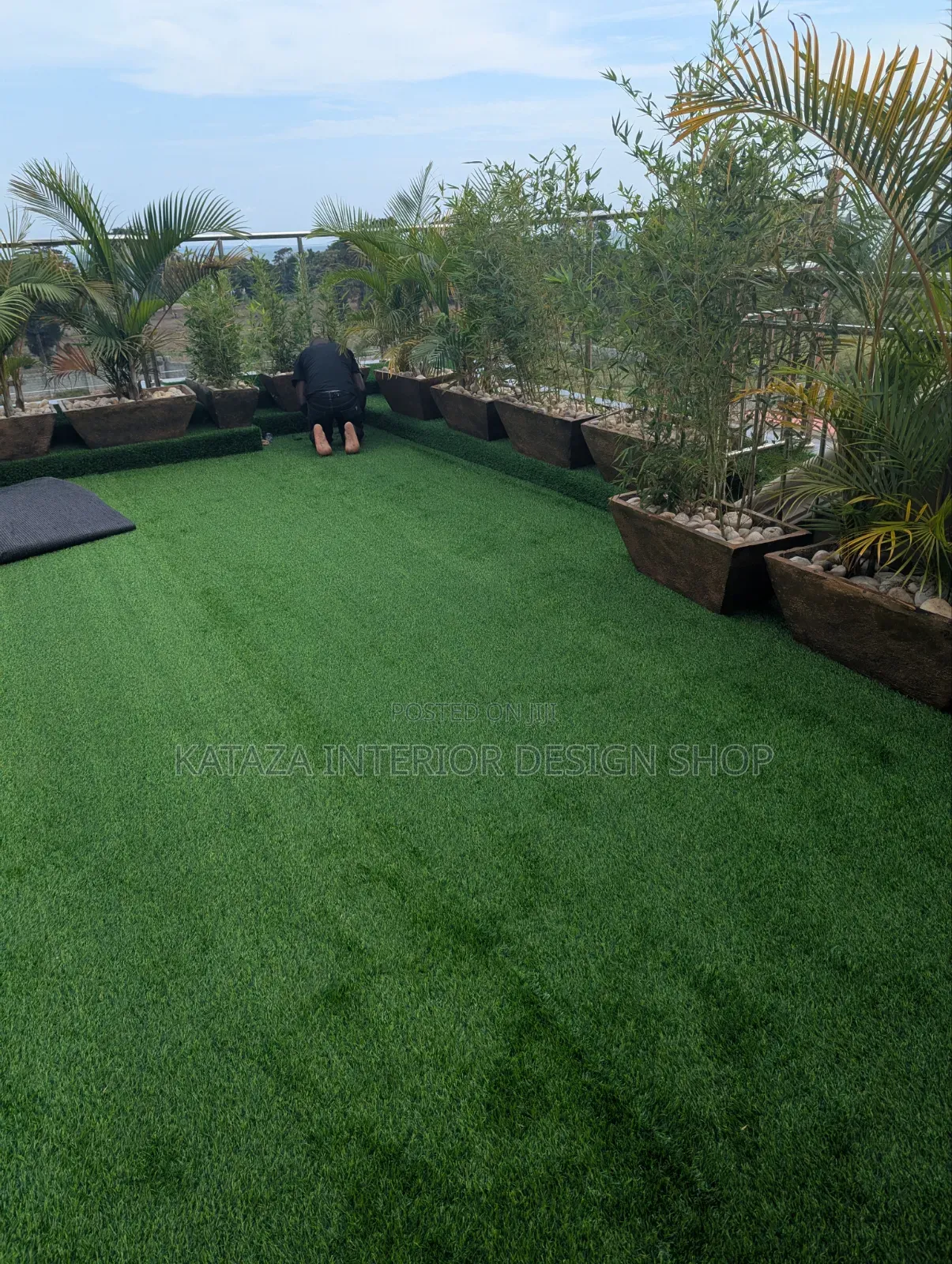 Upper Loftop Green Balcony Grass Carpet