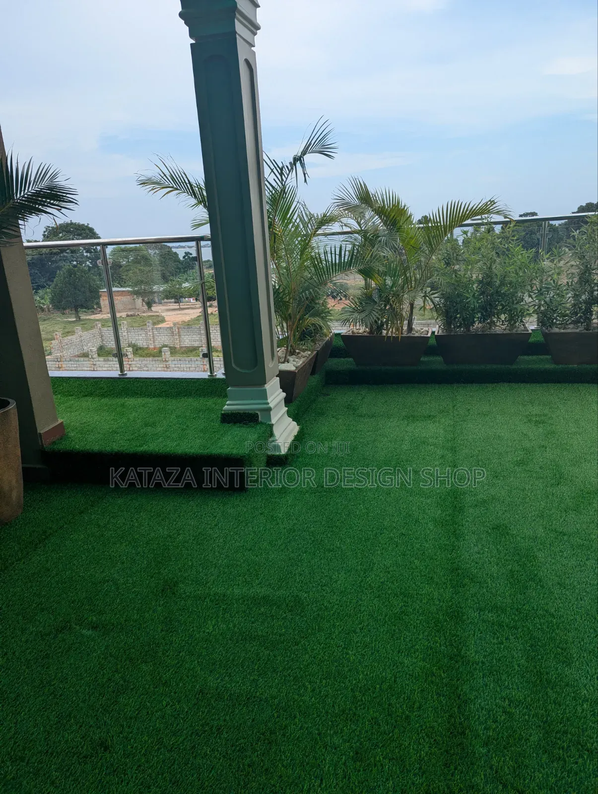 Upper Loftop Green Balcony Grass Carpet