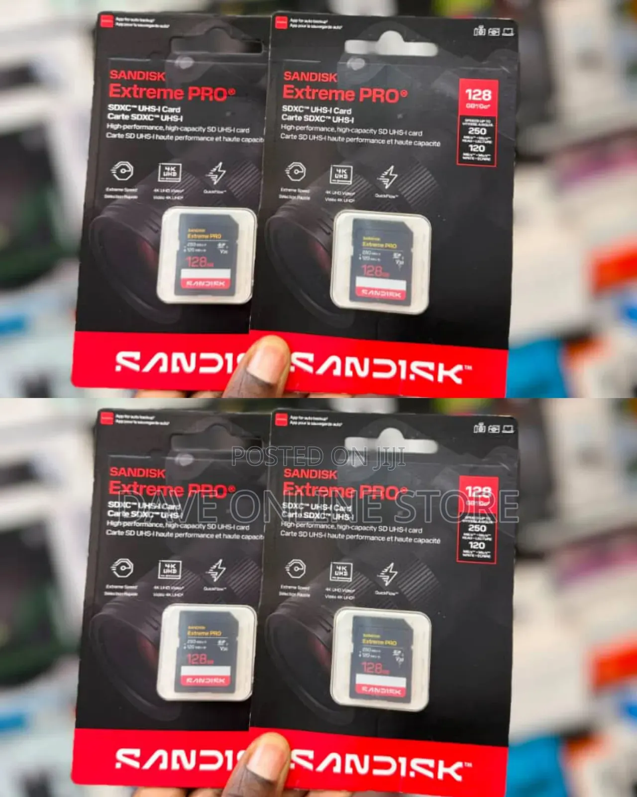 SanDisk 128GB Extreme PRO New SDXC UHS-I Memory Card 250mb/S V30