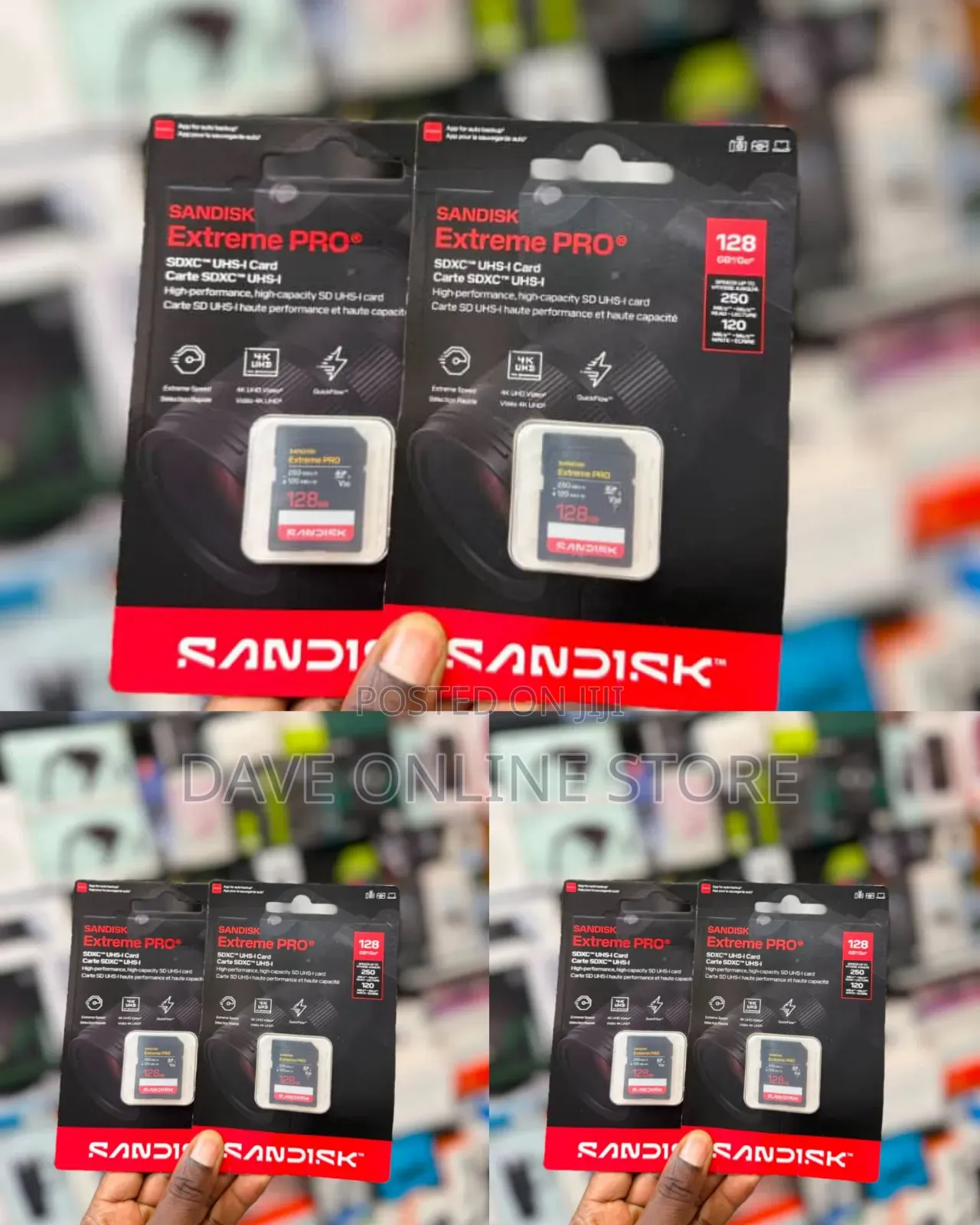 SanDisk 128GB Extreme PRO New SDXC UHS-I Memory Card 250mb/S V30