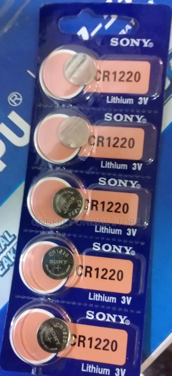 CR 1220 Coin 3v Coin Batteries 5pieces a Strip