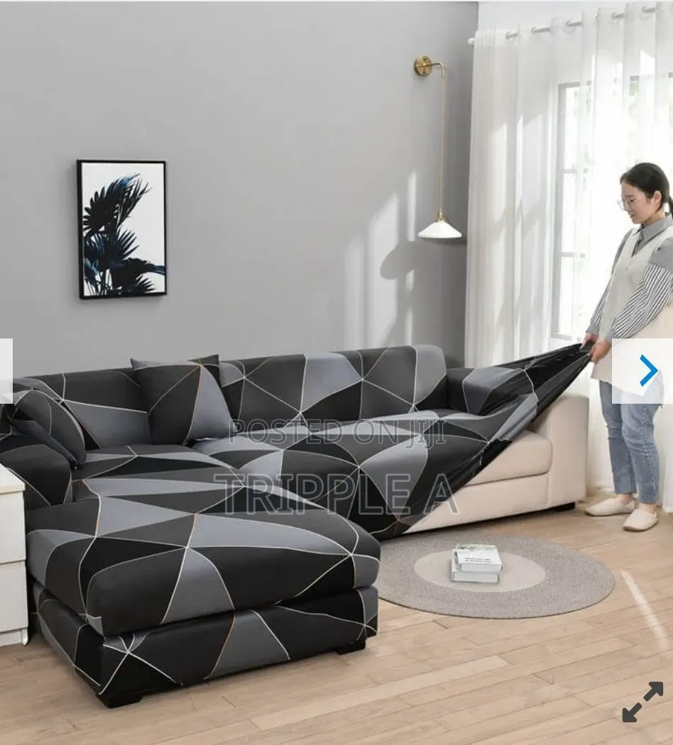 L- Shaped Sofa Cover Set