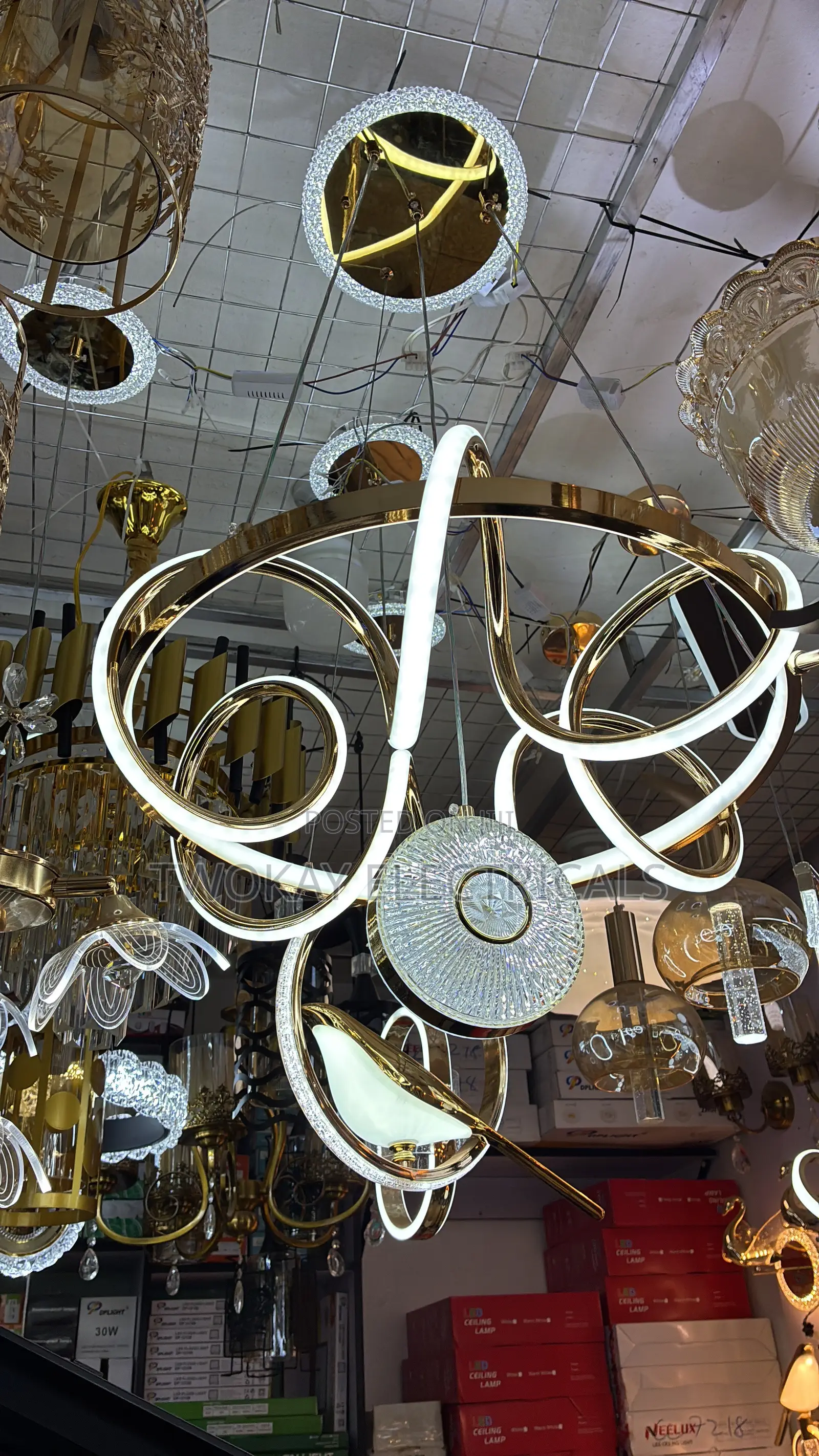 Spiral LED Pendant Hanging Light