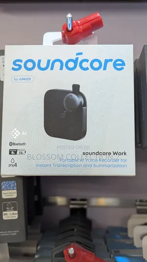 Soundcore Work by Anker, Coin-Sized AI Voice Recorder, 8GB, MFi