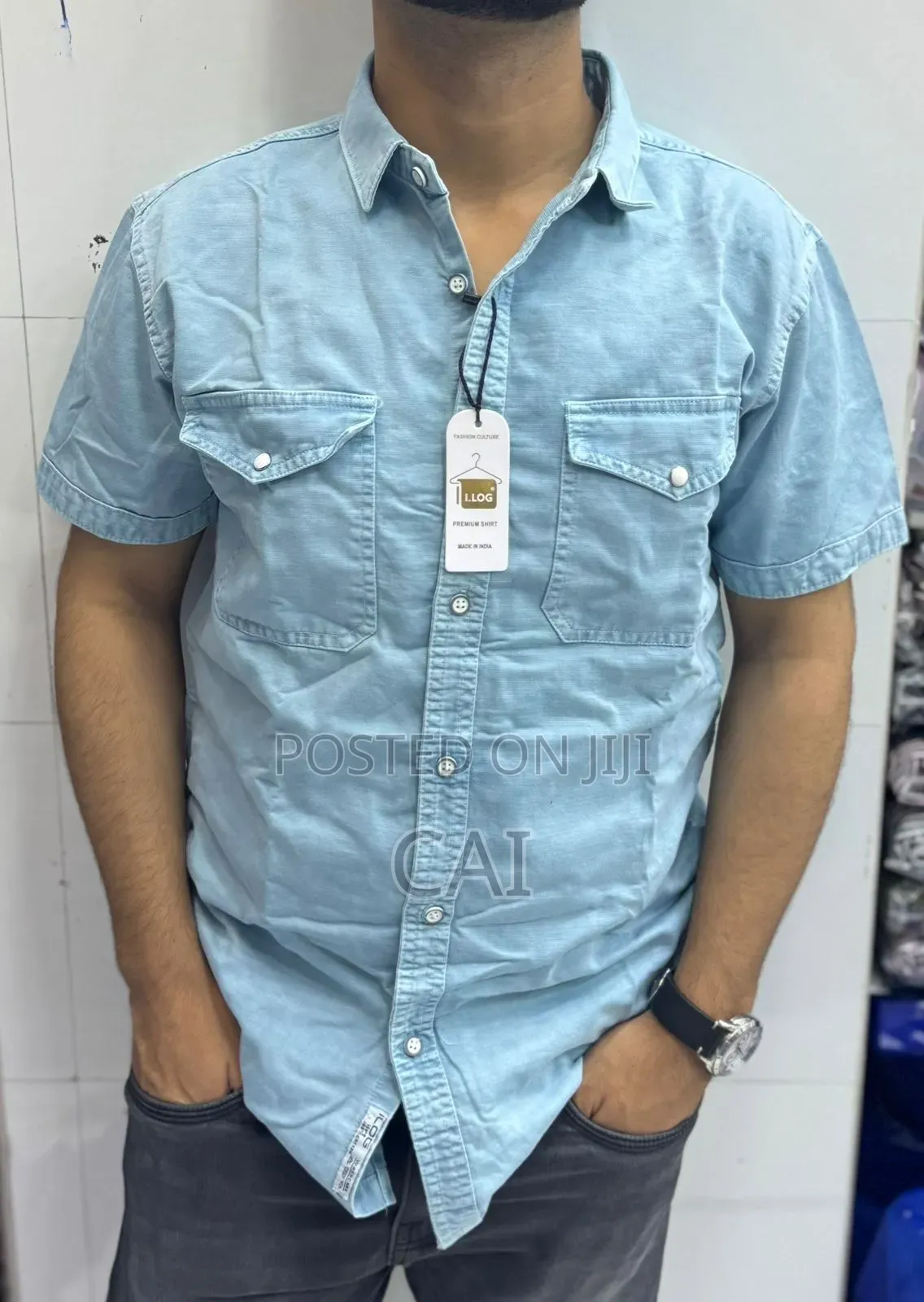 Safari Denim Short Sleeve Shirts