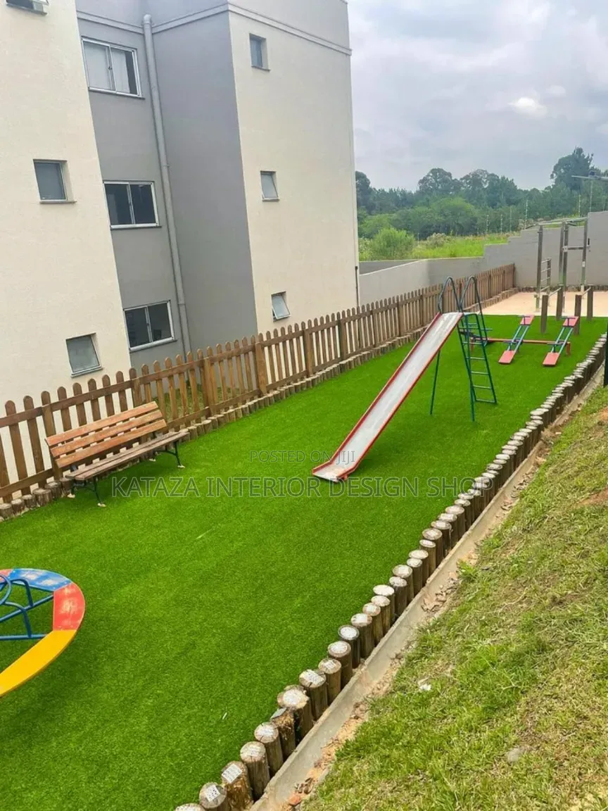 Kids Playing Ground Green Grass Carpet