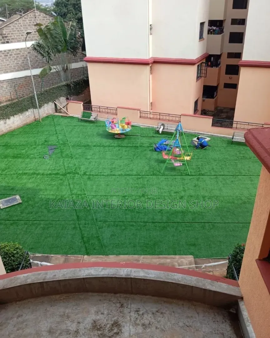 Kids Playing Ground Green Grass Carpet