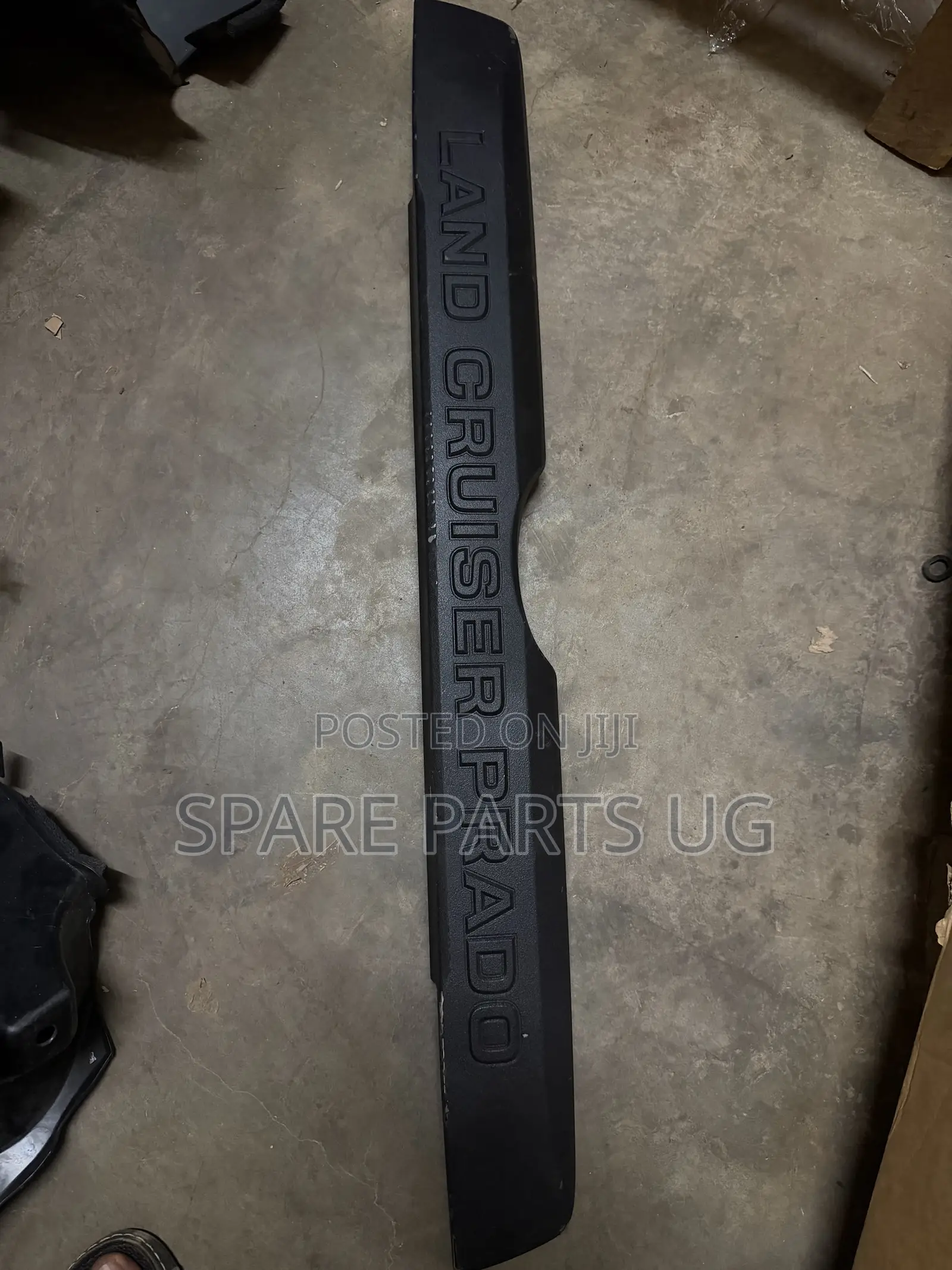 Matte Black Rear License Plate Garnish for Landcruiser Prado 150