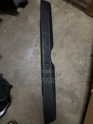 Matte Black Rear License Plate Garnish for Landcruiser Prado 150