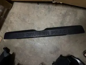 Matte Black Rear License Plate Garnish for Landcruiser Prado 150