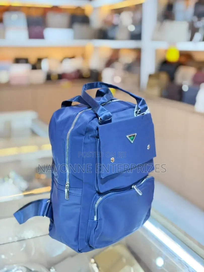 Elegant Multi-Compartment Nylon Backpack - Fashion Laptop Bag