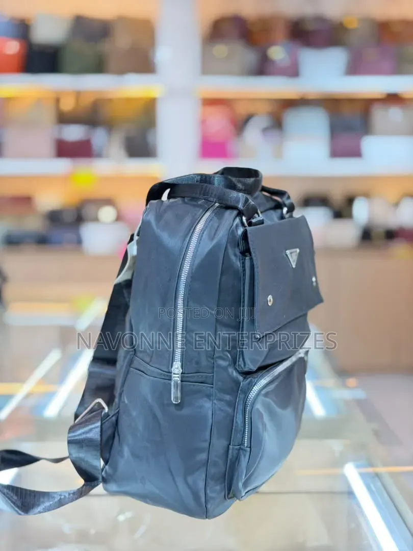 Elegant Multi-Compartment Nylon Backpack - Fashion Laptop Bag