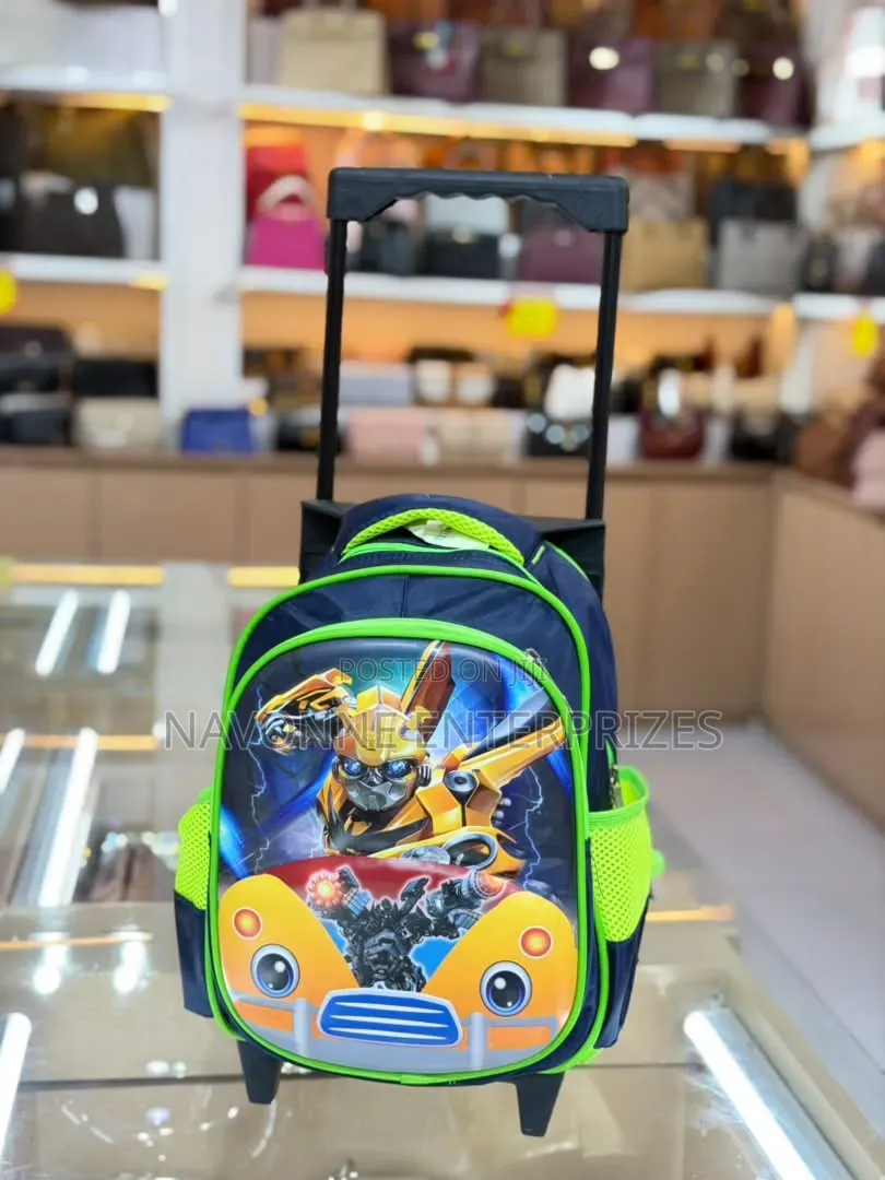 Kids Character Trolley Backpack - Rolling School Bag With Wheels