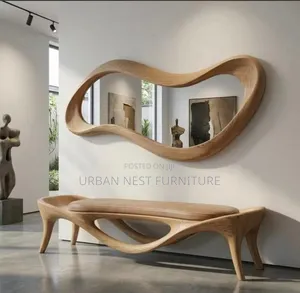 Artistic Wooden Wall Mirror