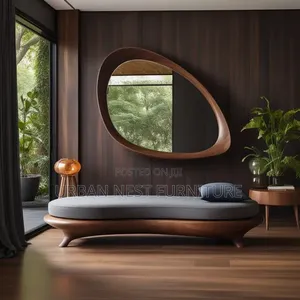 Artistic Wooden Wall Mirror