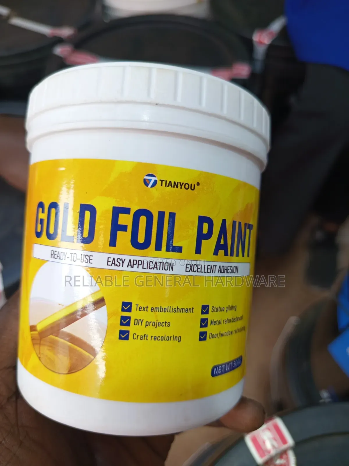 Gold Paint Golden Foil Paint 0.5 Litres