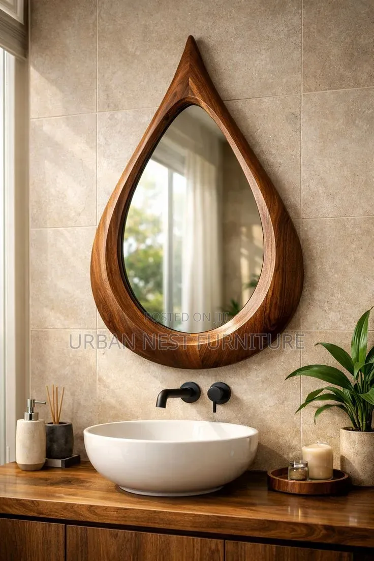 Artistic Teardrop Shaped Mirror