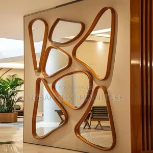 3D Wooden Wall Mirrors