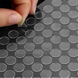 Clear, Double-Sided Adhesive Dots or Cabinet Bumpers