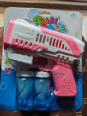 Bubble Toy That Comes With Two Small Bottles of Bubble Solution.
