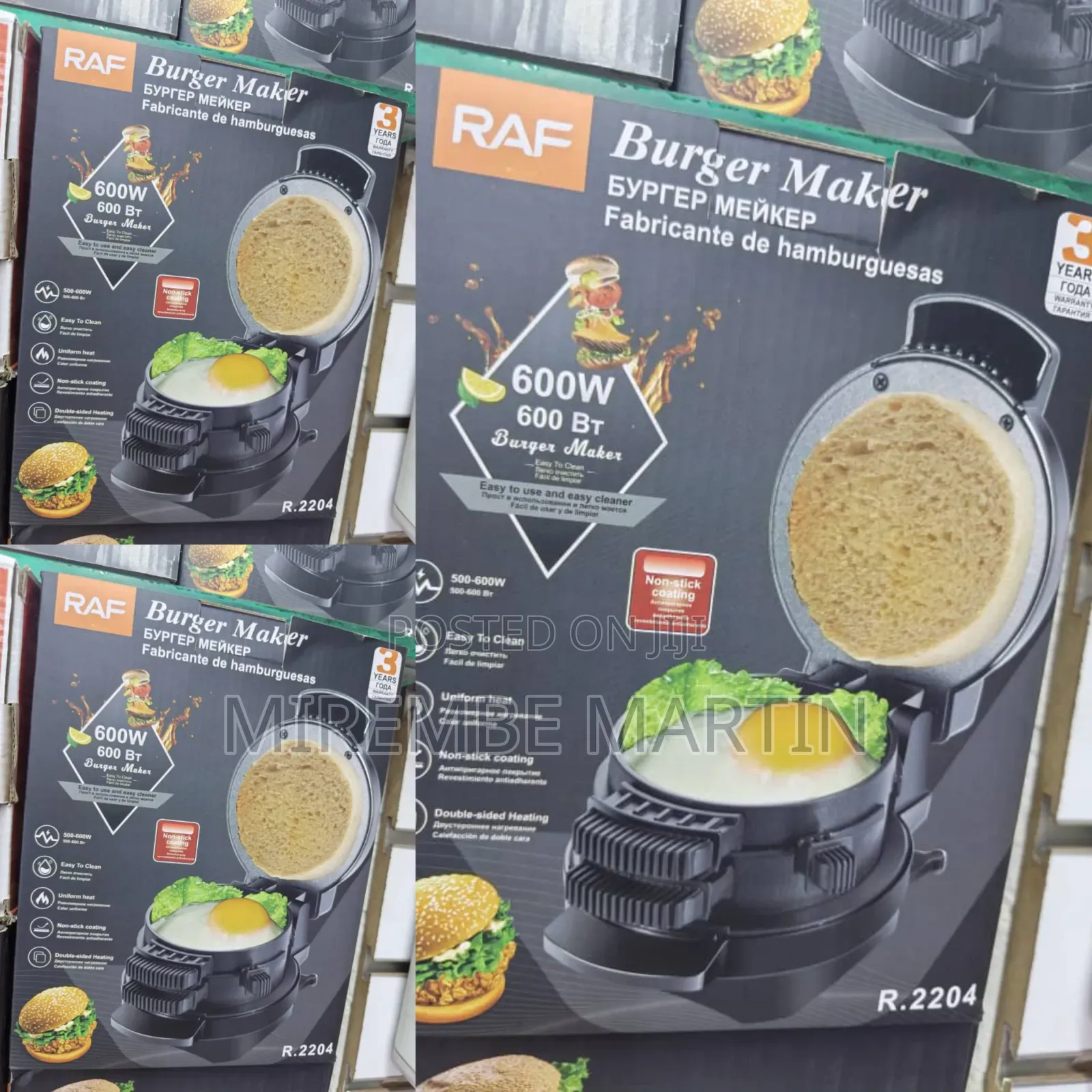 RAF R.2204 Burger Maker, a 600W Electric