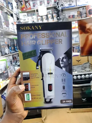White Sokany Professional Hair Clipper (SK-9909)