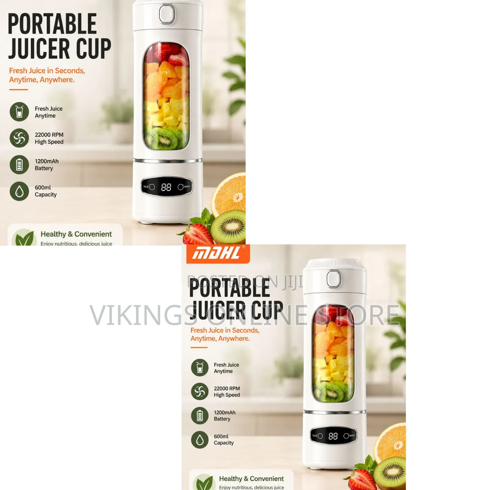 2in1 Portable Juice Blender Cup