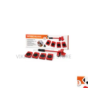 5-Piece Red Moving Helpers Furniture Lifter and Mover Tool Set