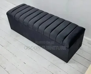 Mustard Gold Velvet Storage Ottoman