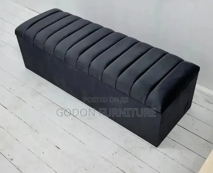 Mustard Gold Velvet Storage Ottoman