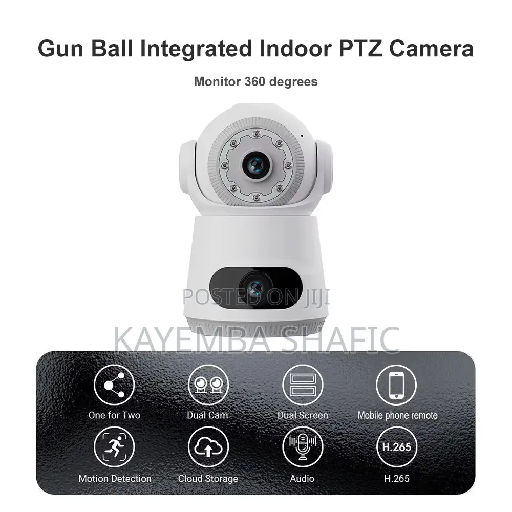 Smart Dual Lens 4G SIM Card CCTV Security Camera - 360 Full HD